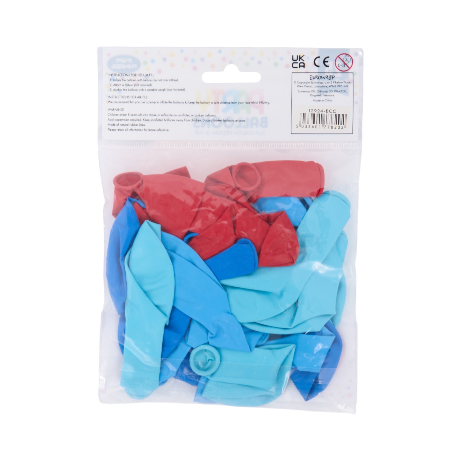 Pack of 25 Party Balloons Blue Image 2