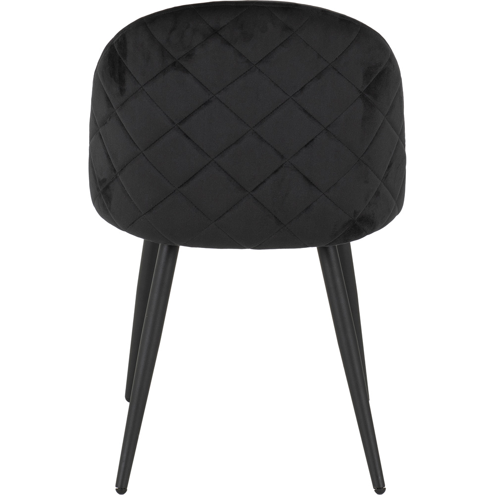 Seconique Marlow Set of 4 Black Velvet Dining Chair Image 8