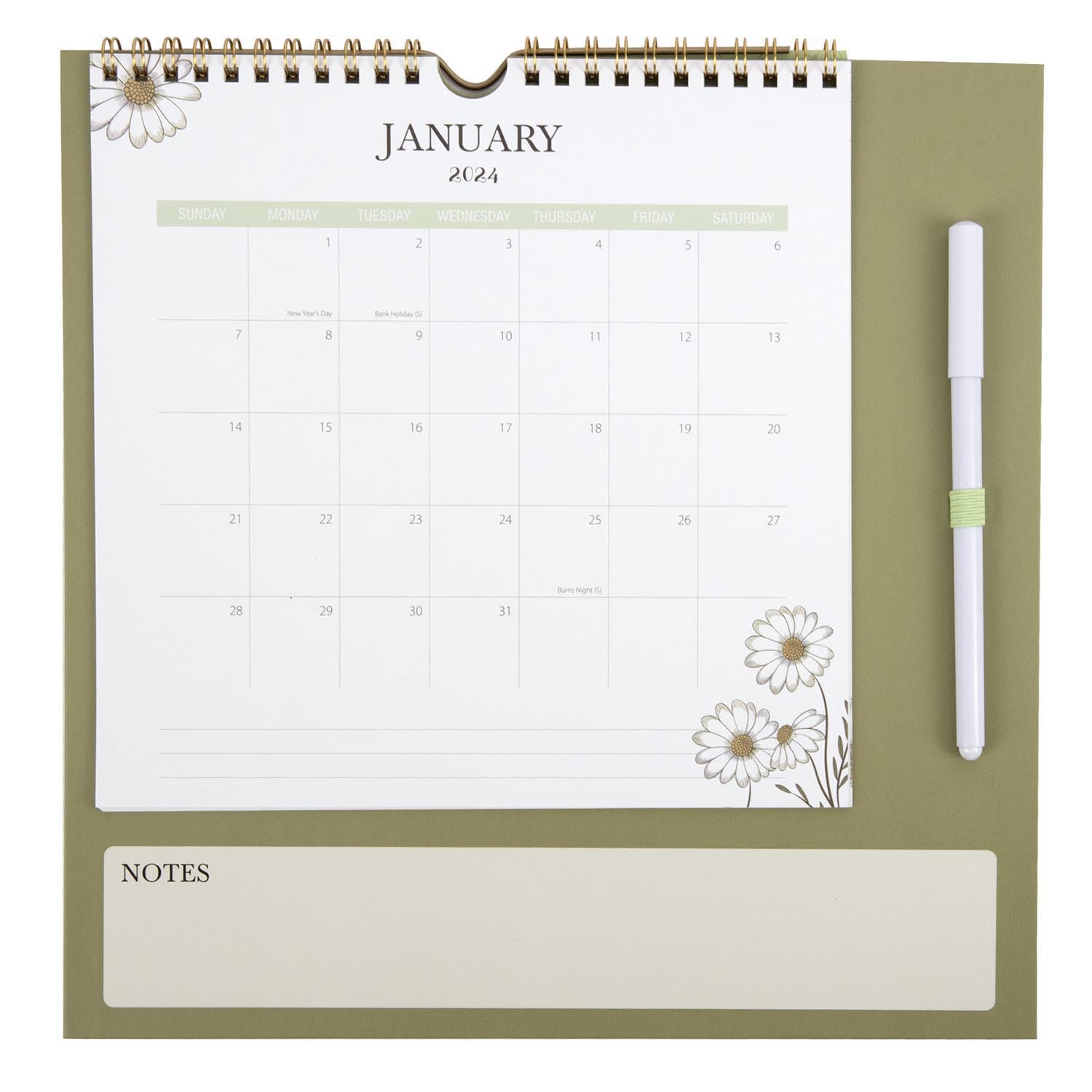 Busy Bee Spiral Calendar and Organiser - Green Image 3
