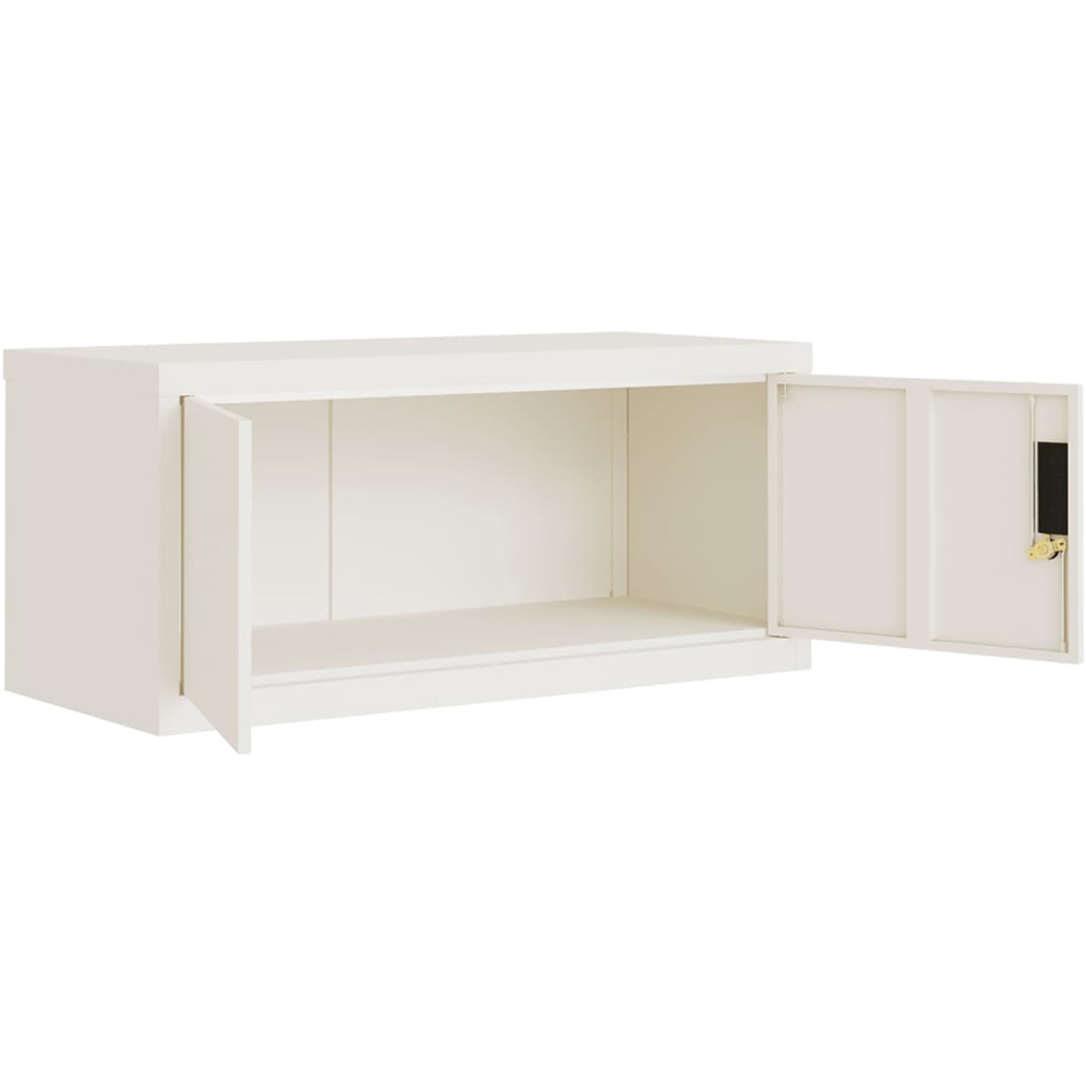 vidaXL 2 Door White Steel Filing Cabinet Set of 2 Image 5