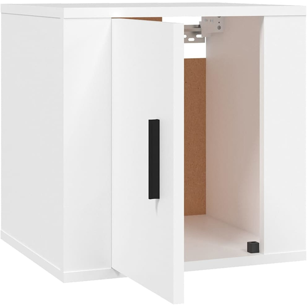vidaXL Single Door White Wall Mounted Small TV Cabinet Image 4