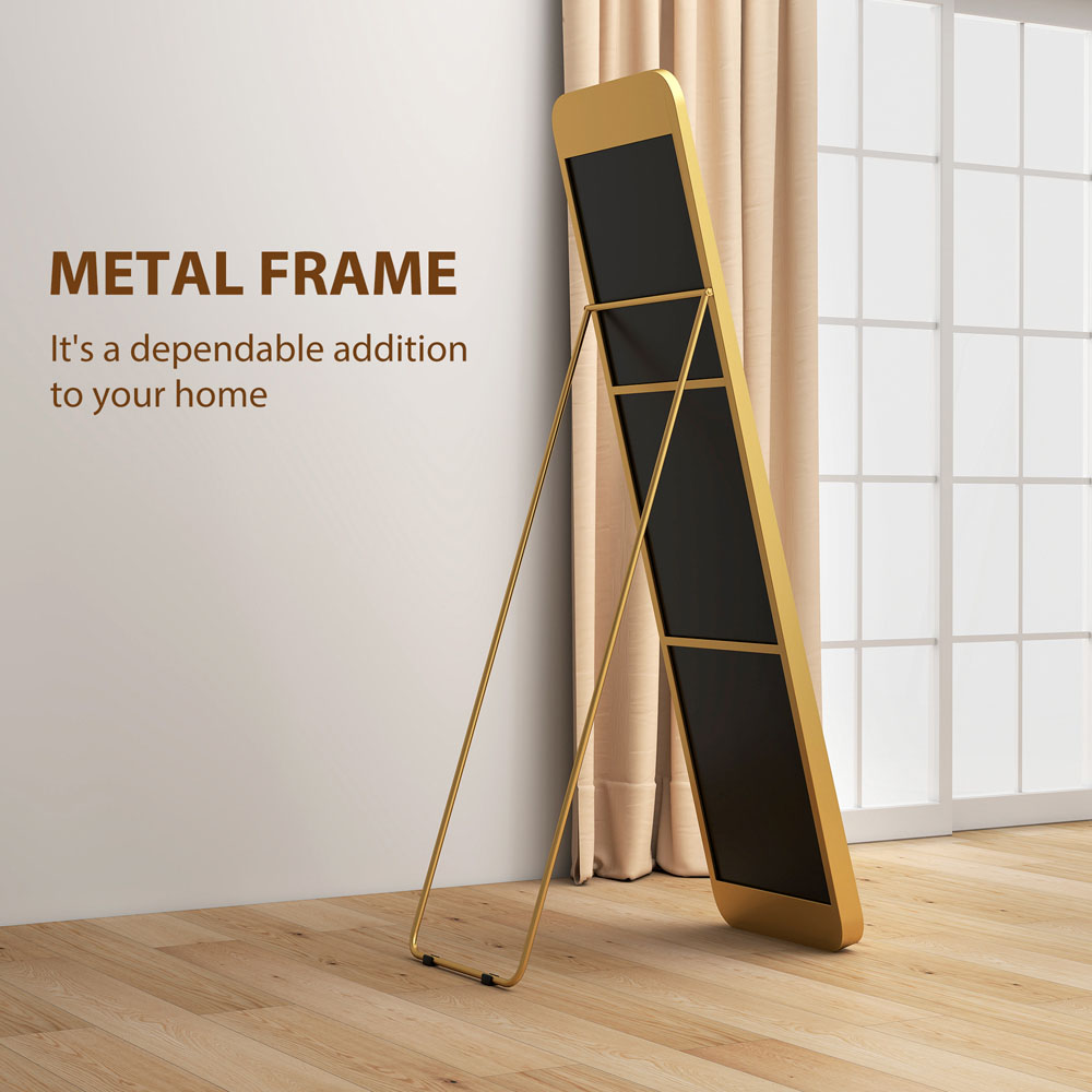HOMCOM Gold Tone Rectangular Full Length Mirror 40 x 160cm Image 6