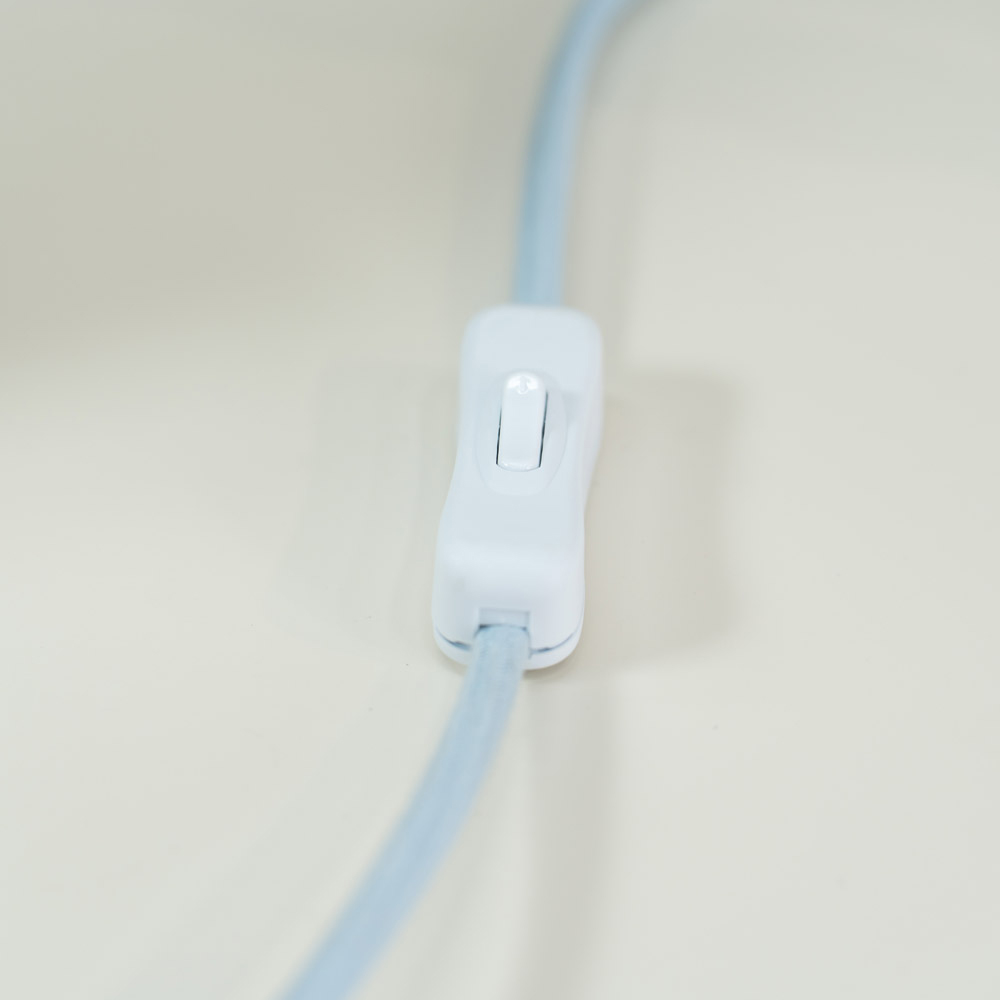 ValueLights Bobbins Blue Trim Scallop Shade Powder Blue LED Floor Lamp Image 3