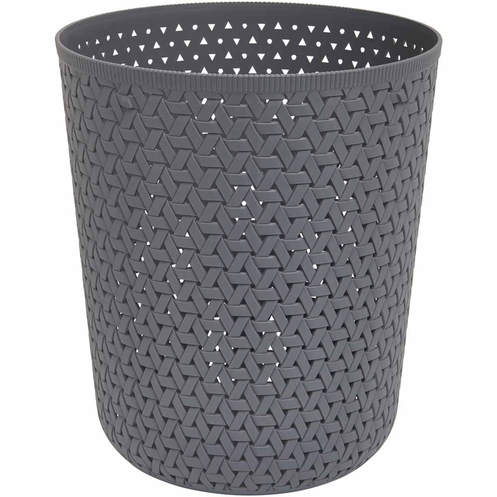 Wilko Grey Round Storage Basket Medium Wilko