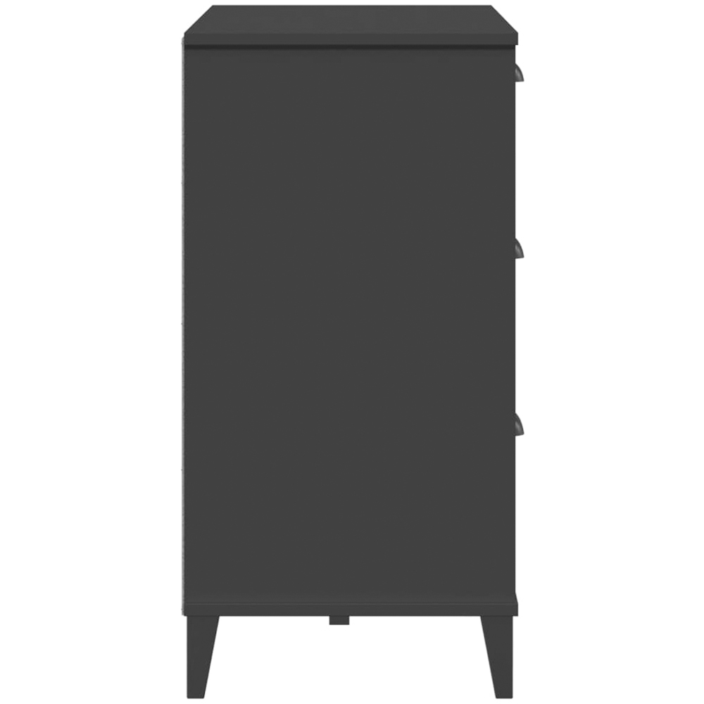 vidaXL Viken Single Door 3 Drawer Black Industrial Style Sideboard Image 6