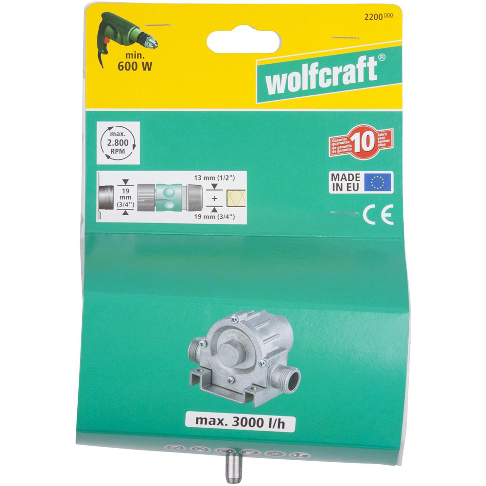 Wolfcraft R211487 Pump with Metal Casing for Pumping Liquids Image 3