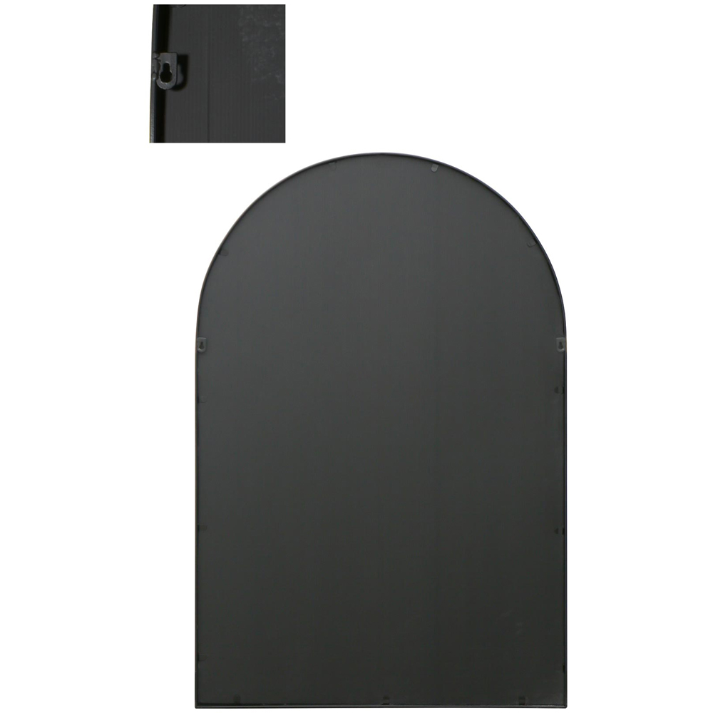 MirrorOutlet The Arcus Black Framed Arched Wall Garden Mirror 120 x 80cm Image 4