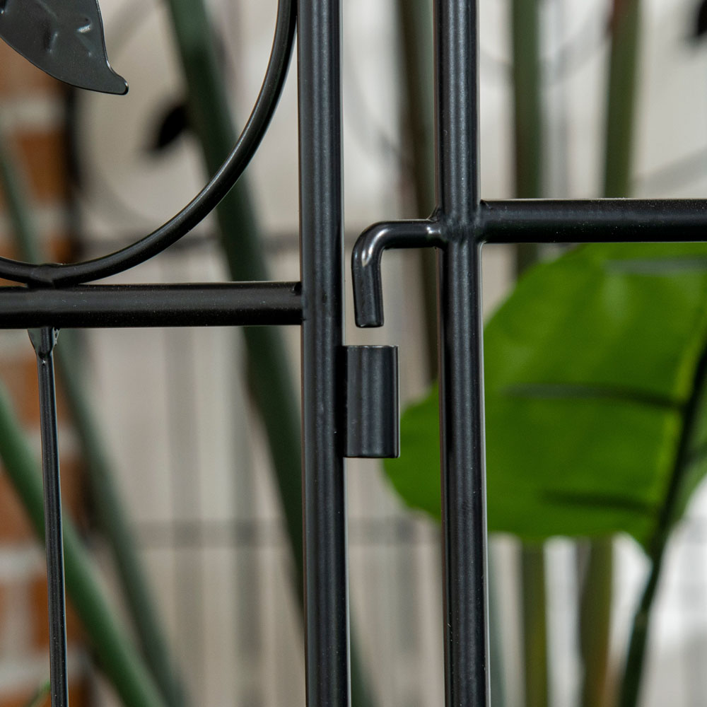 Outsunny 4pc Garden Fencing Black Image 3