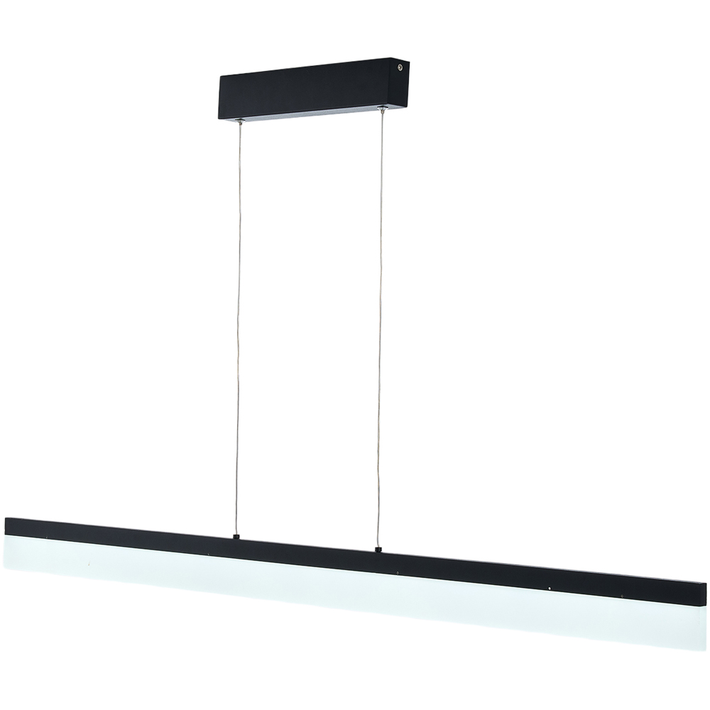 Living and Home 80cm Black LED Adjustable Chandelier with Remote Control Image 3