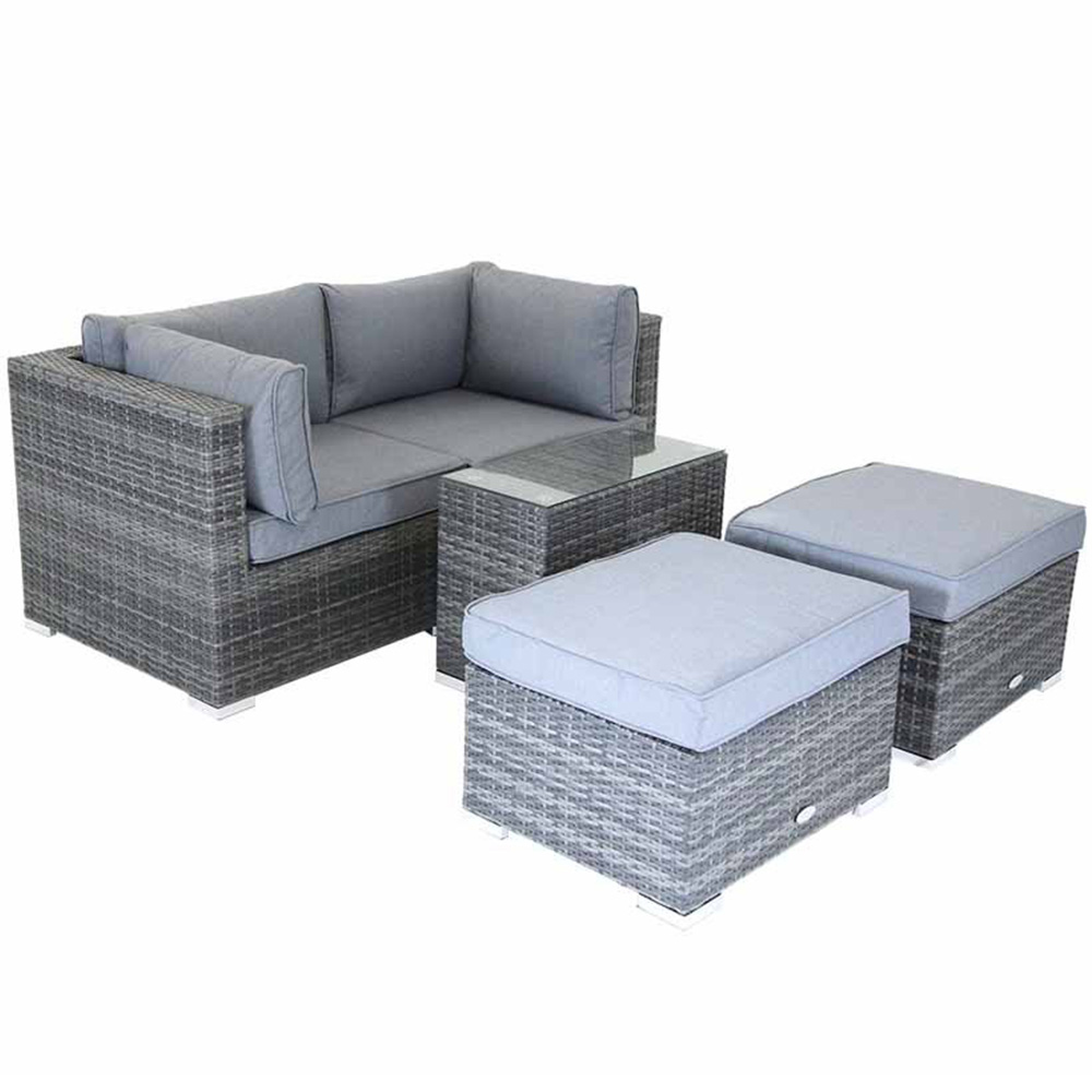 Charles Bentley 4 Seater Multifunctional Contemporary Lounge Set Image 3