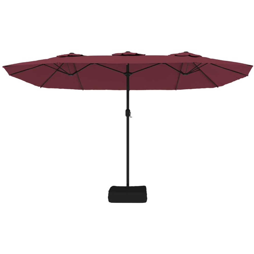vidaXL Red Double Head Parasol 4.5 x 2.6m Image 3