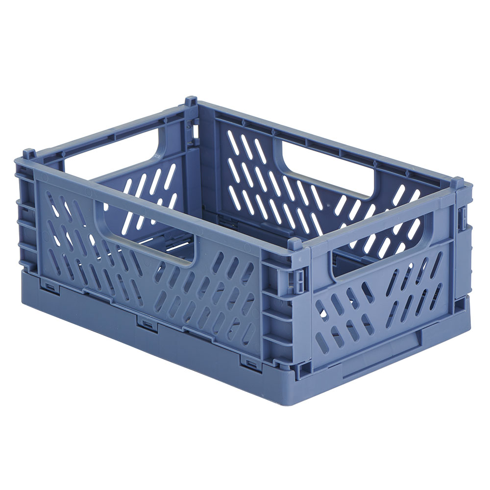Wilko Small Blue Folding Crate Wilko