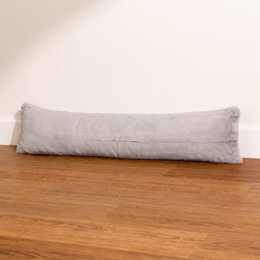 Paoletti Empress Grey Faux Fur Draught Excluder Wilko