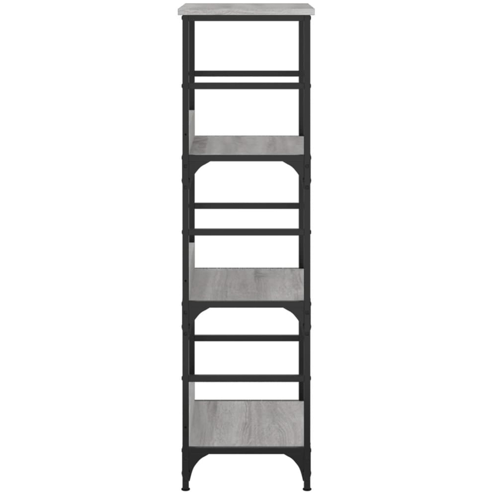 vidaXL 3 Open Shelf Grey Sonoma Bookshelf Image 5