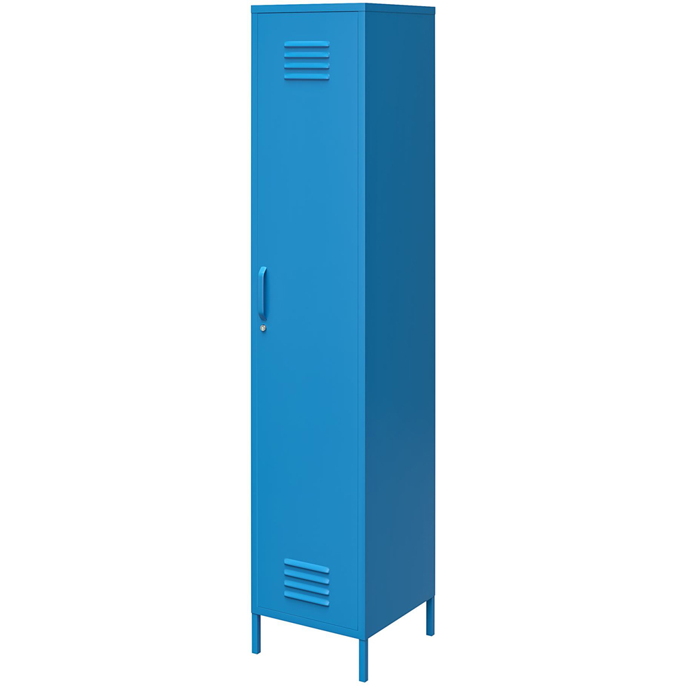 Novogratz Cache Single Door Blue Metal Locker Storage Cabinet Image 6
