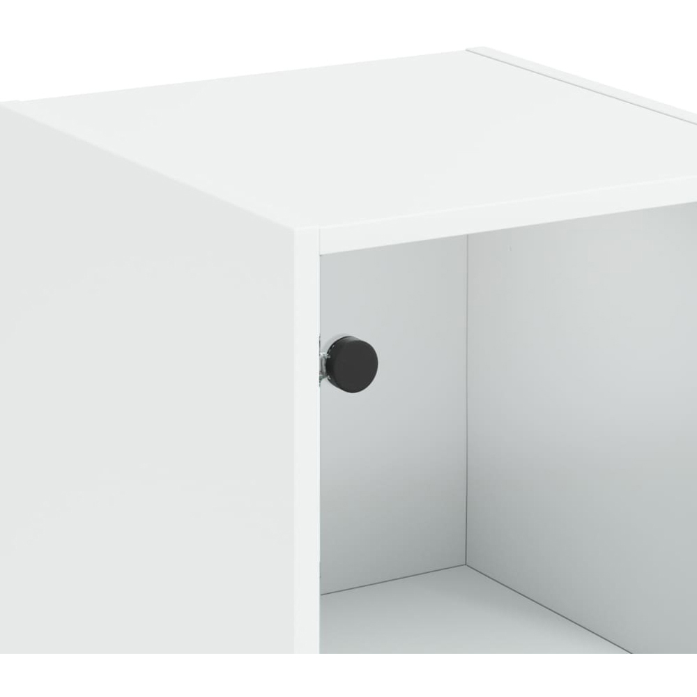 vidaXL 2 Door White Tall Highboard Image 8