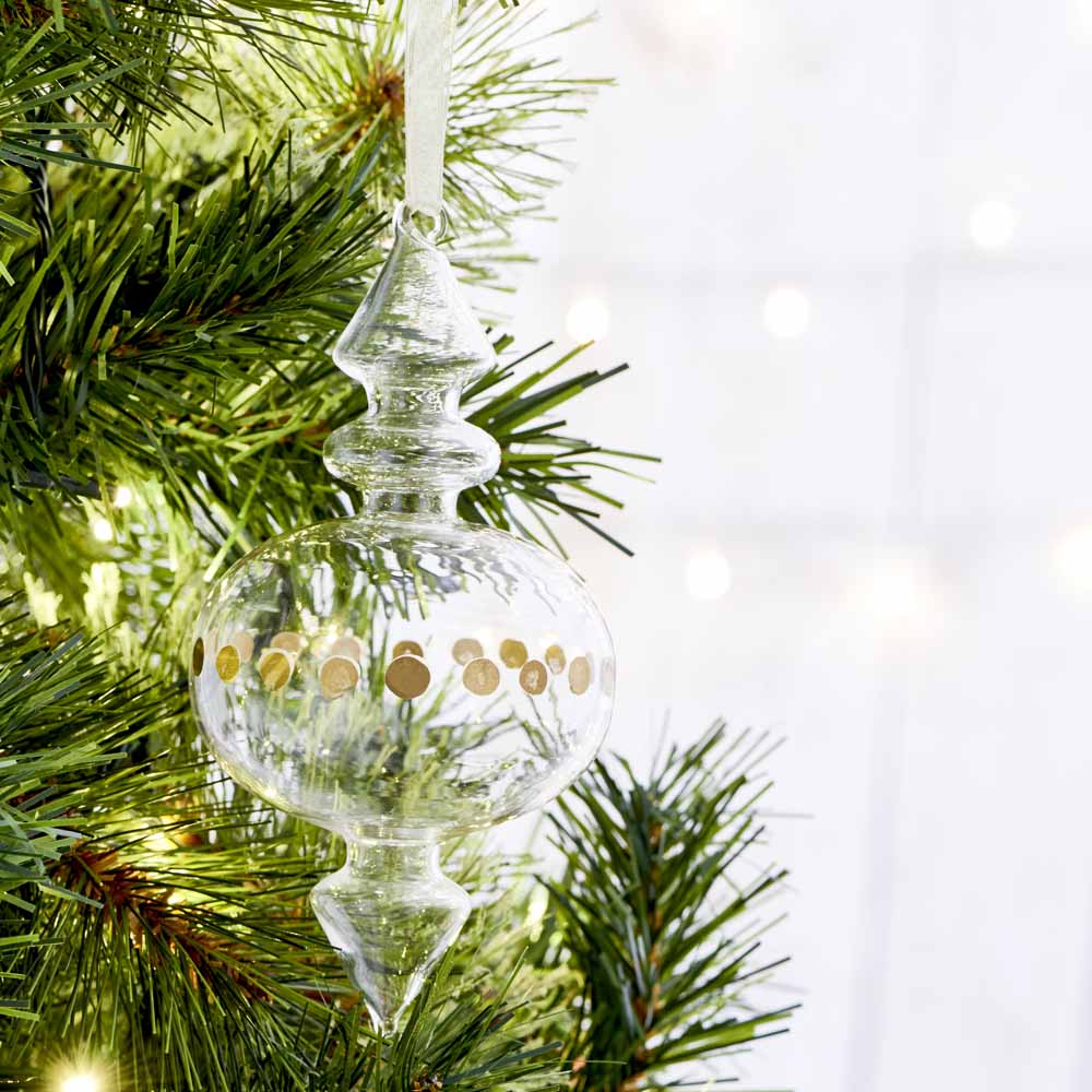 Wilko Dreamland Traditional Glass Christmas Tree Bauble Image 3