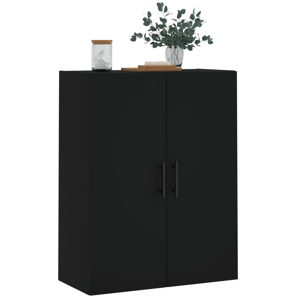 vidaXL 2 Door Black Wall Mounted Cabinet Image 4