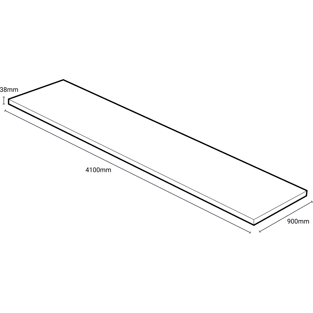 Omega Modern Ashdown Oak Laminate Square Edge Breakfast Bar 4100 x 900 x 38mm Image 7
