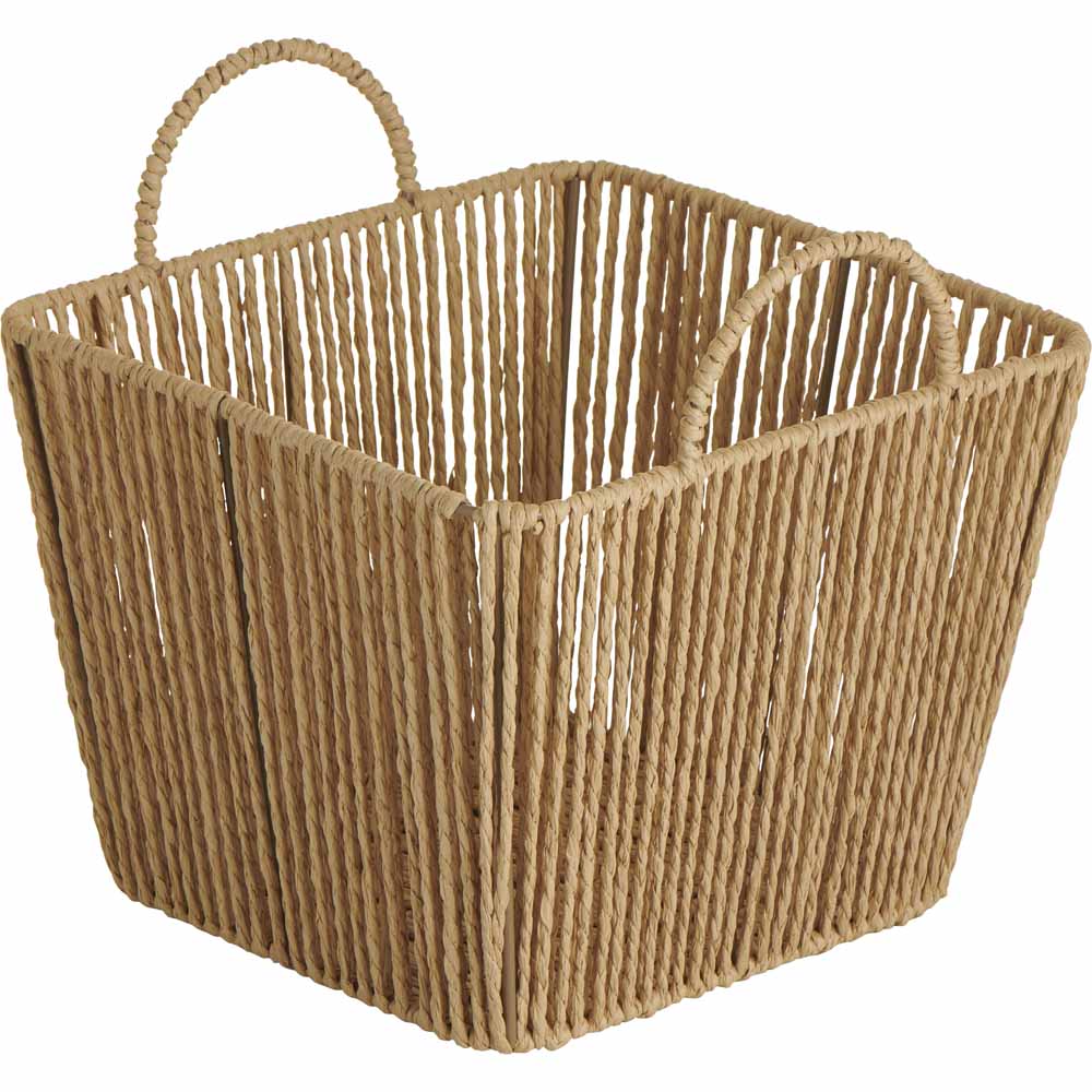 Wilko Natural Paper Rope Cube Basket 3 Pack Image 6