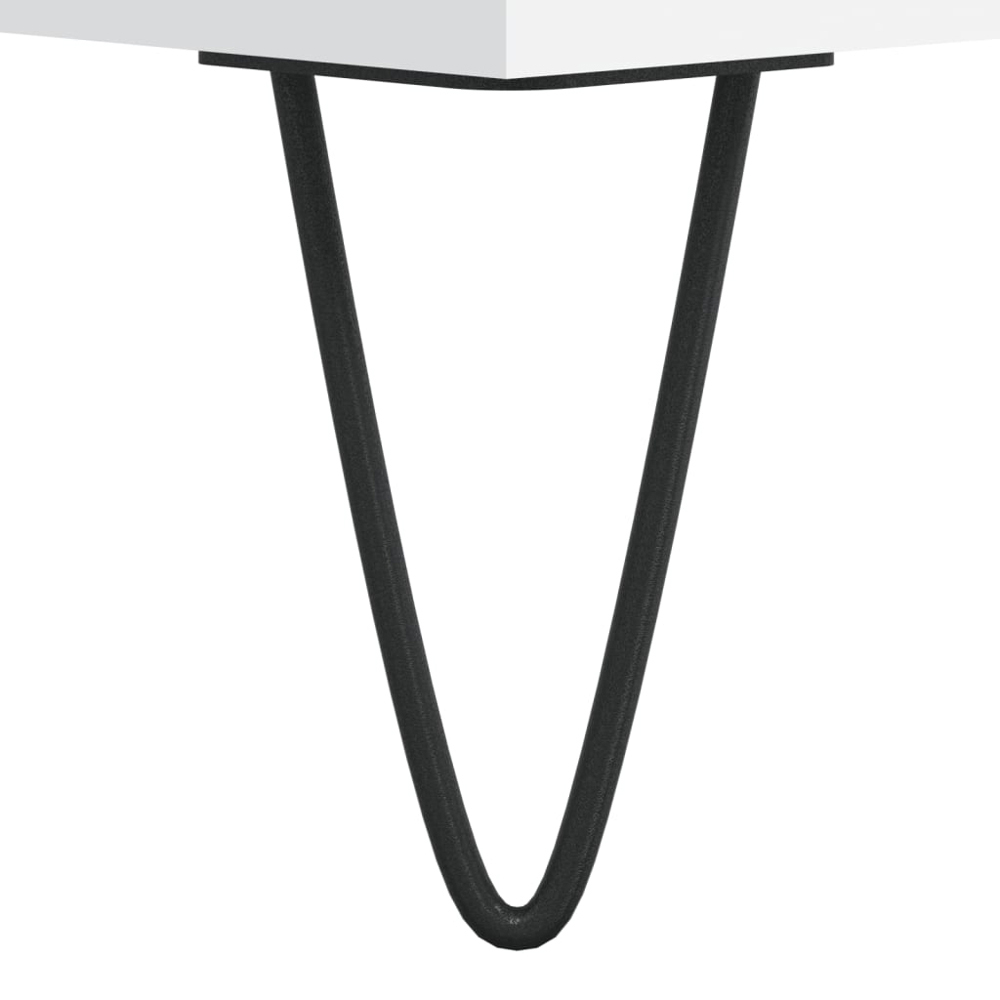 vidaXL 3 Door 3 Shelf White TV Cabinet Image 9