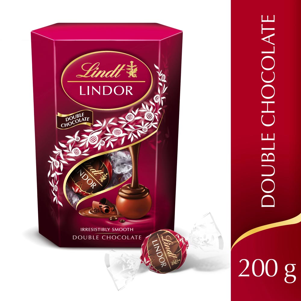 Lindt LINDOR Double Chocolate Truffles 200g Image 6