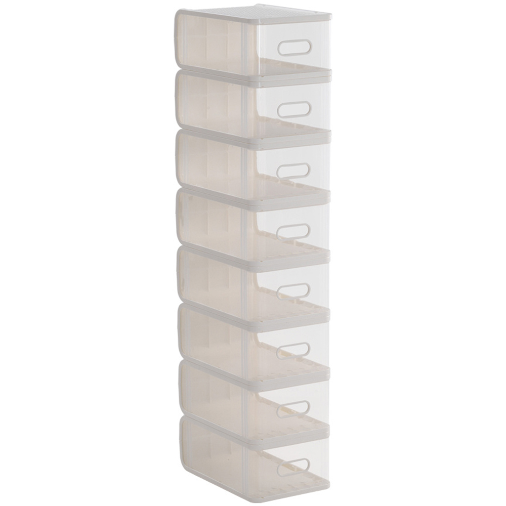 H&O Direct 8 Tier Transparent Shoe Storage Box Image 1