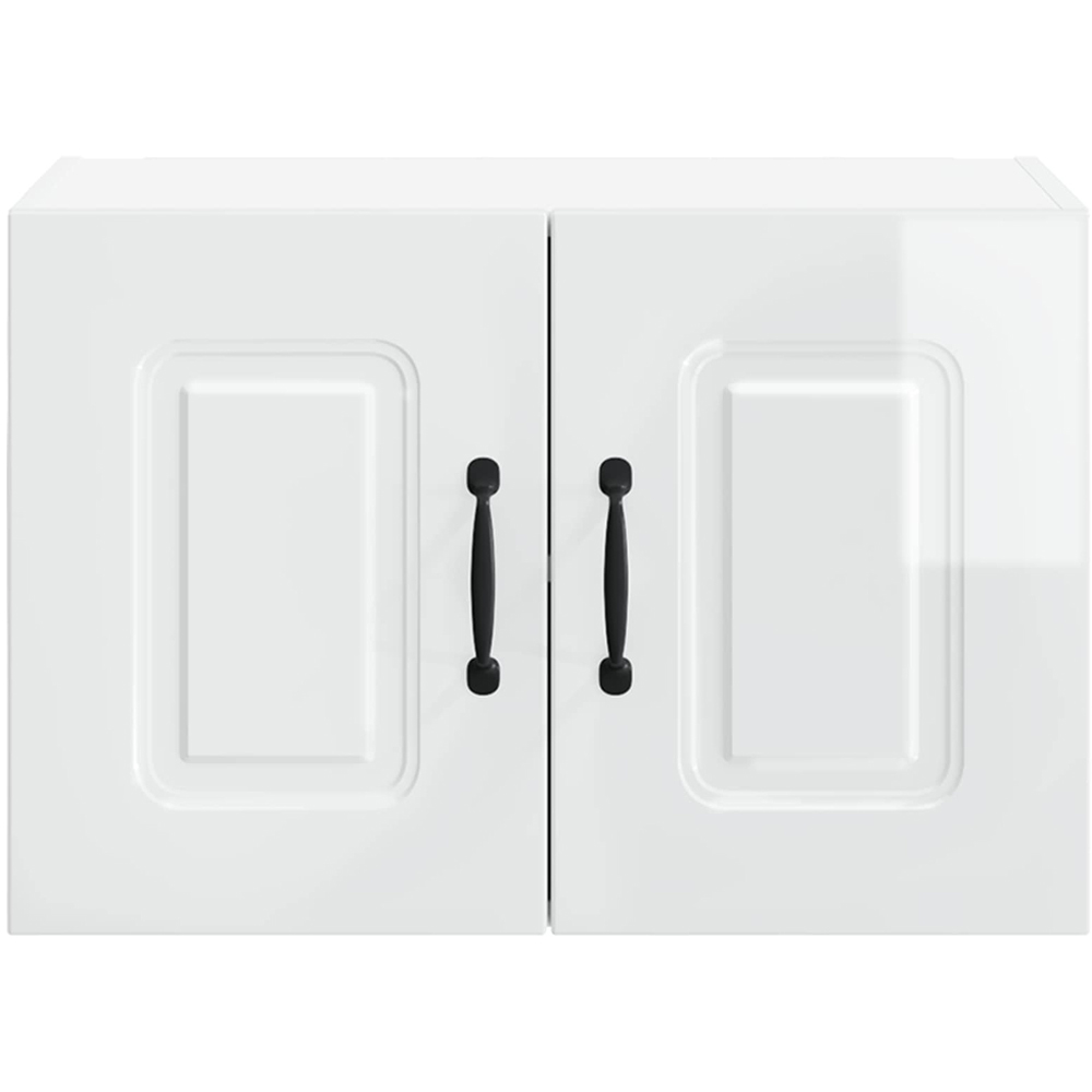 vidaXL Kalmar 2 Door High Gloss White Wall Mounted Kitchen Cabinet Set of 2 Image 5