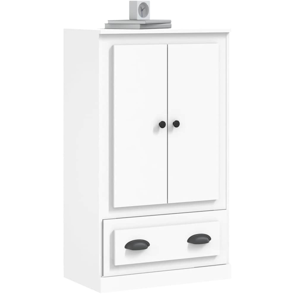 vidaXL 2 Door Single Drawer White Highboard Image 4
