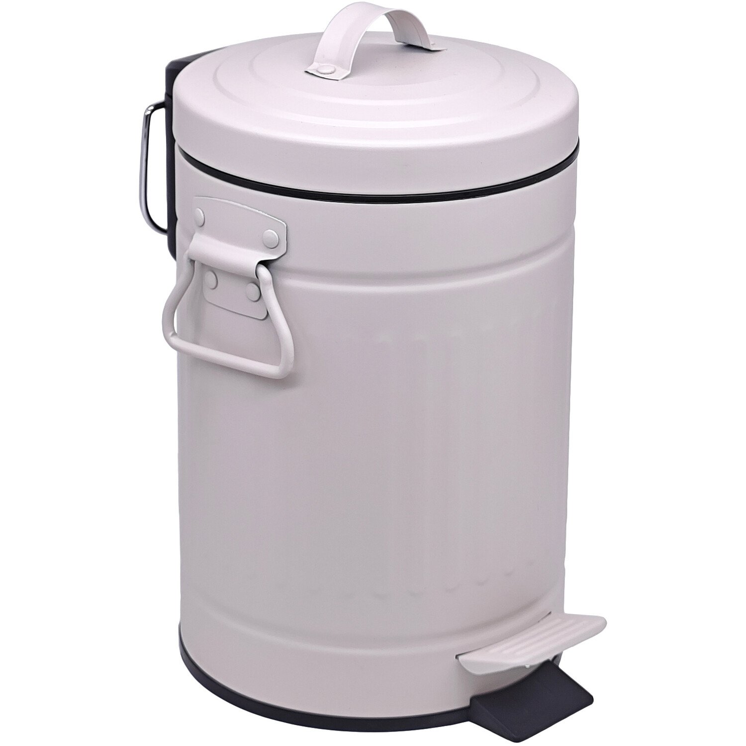 Bathroom Pedal Bin 3L White Image