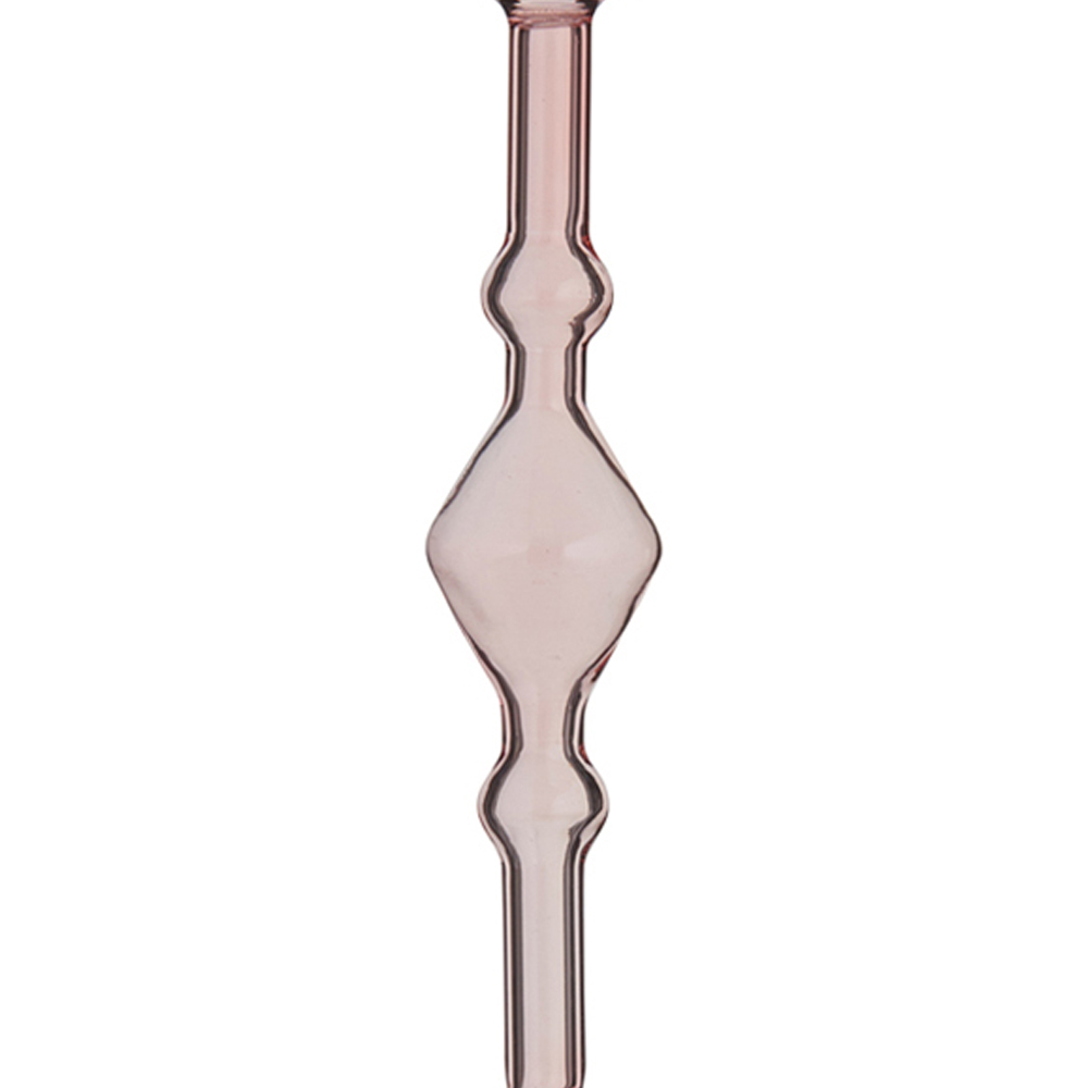 Wilko Pink Glass Taper Large Candle Holder Image 5