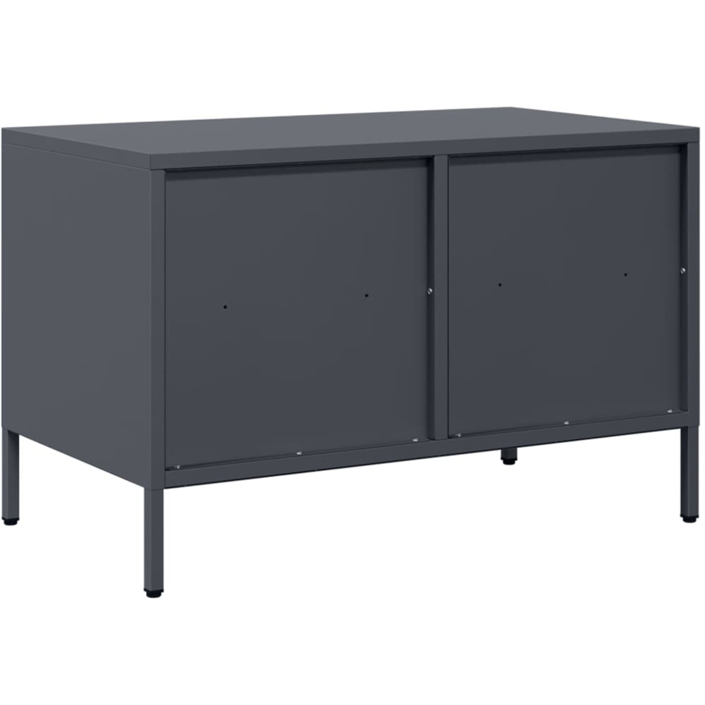 vidaXL 2 Drawer 2 Shelf Anthracite Steel TV Cabinet Image 6