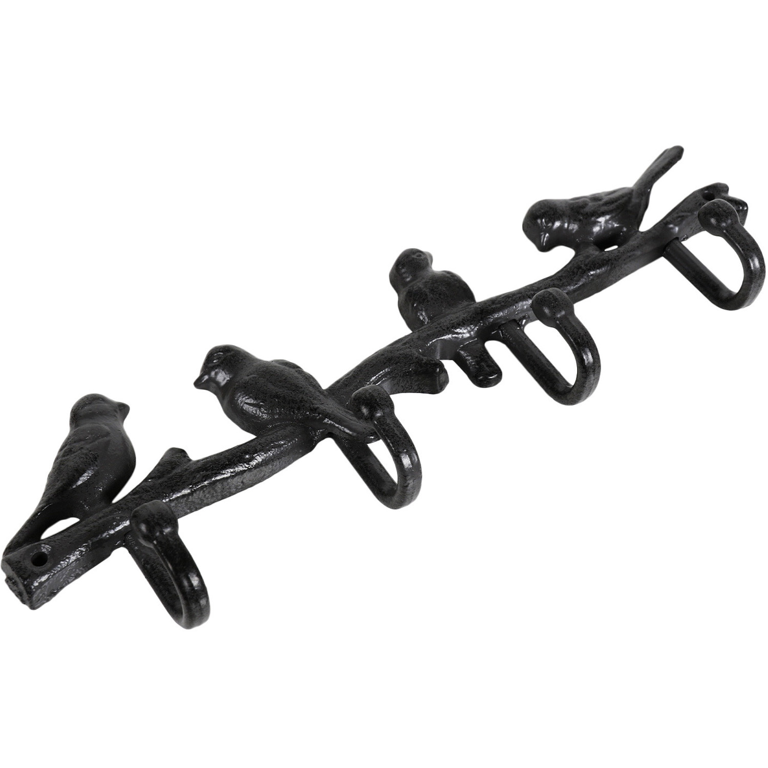 Country Iron Birds Hook Rail - Black Image 2