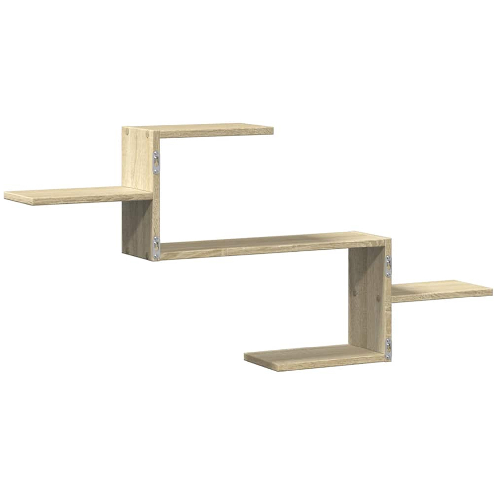 vidaXL 5 Shelf Sonoma Oak Floating Wall Shelf Image 5