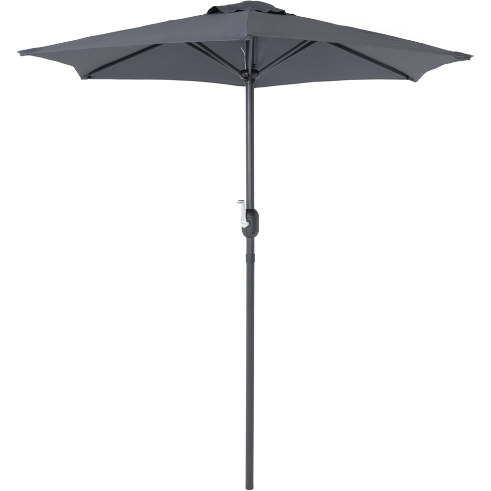 Charles Bentley Grey Metal Crank Parasol 2m Image 1