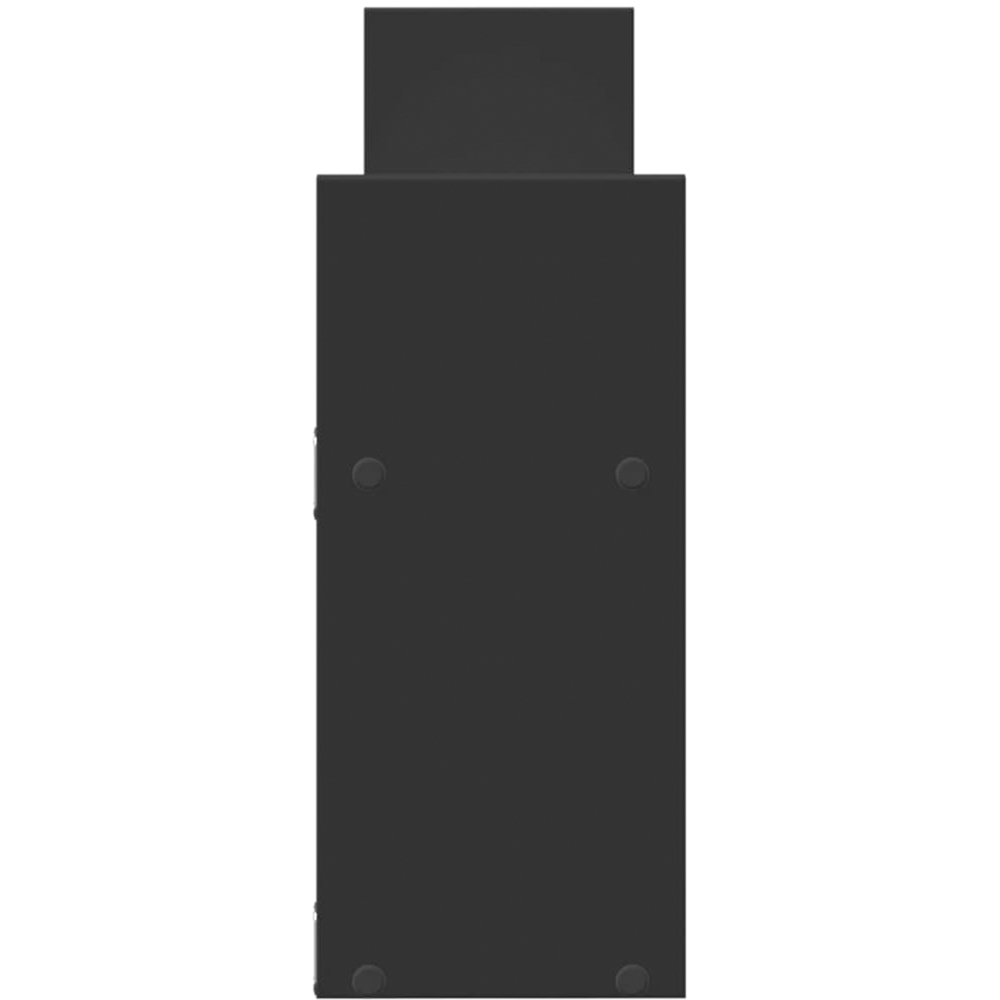 vidaXL 6 Shelf Black Floating Wall Cabinet Image 4