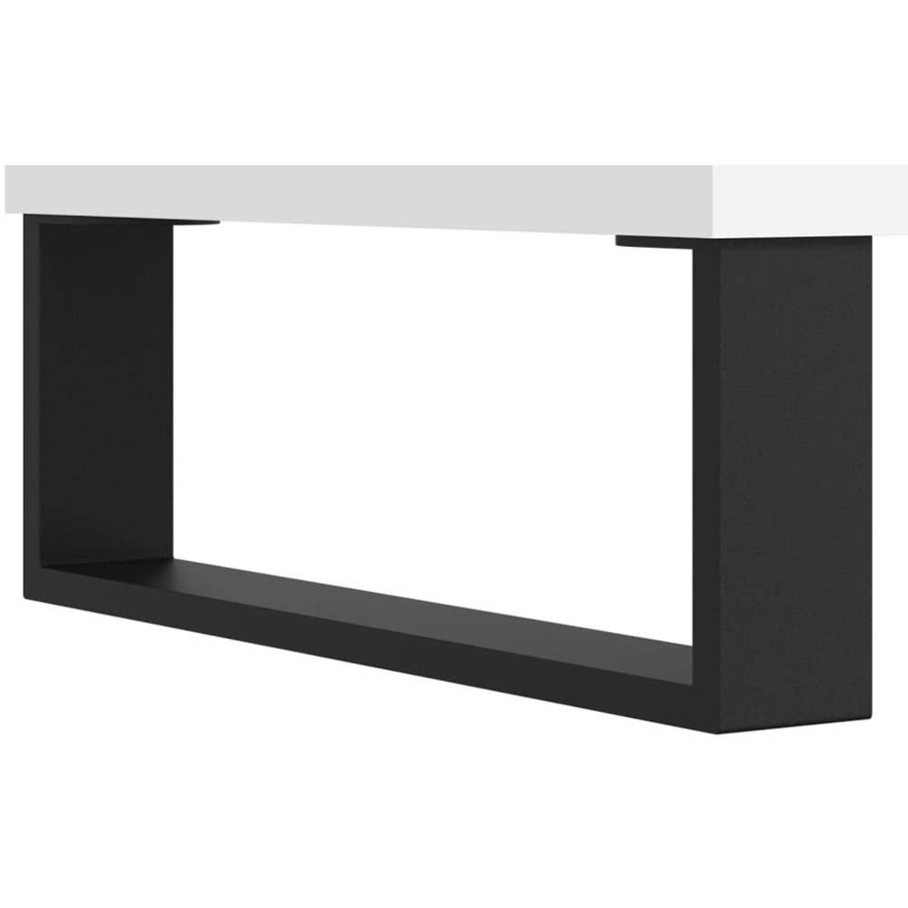 vidaXL Single Door Single Drawer White Sideboard Image 9