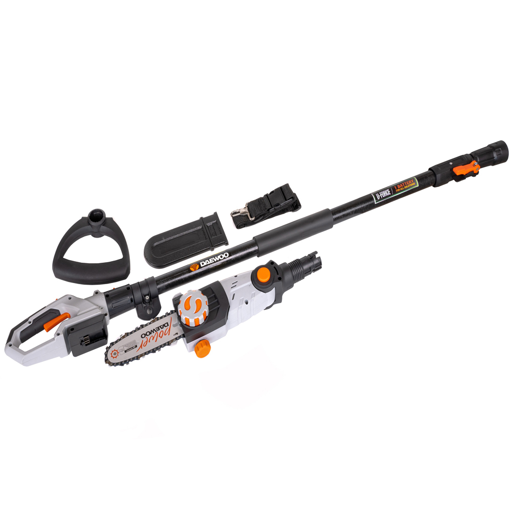 Daewoo U Force Series Cordless Pole Chainsaw with Battery and Charger 18cm Image 2