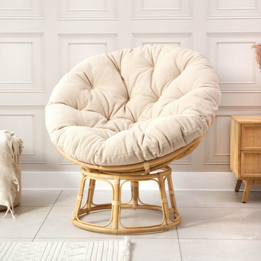 Desser Furniture Papasan Natural and Shadow Cloud Chair Image 6