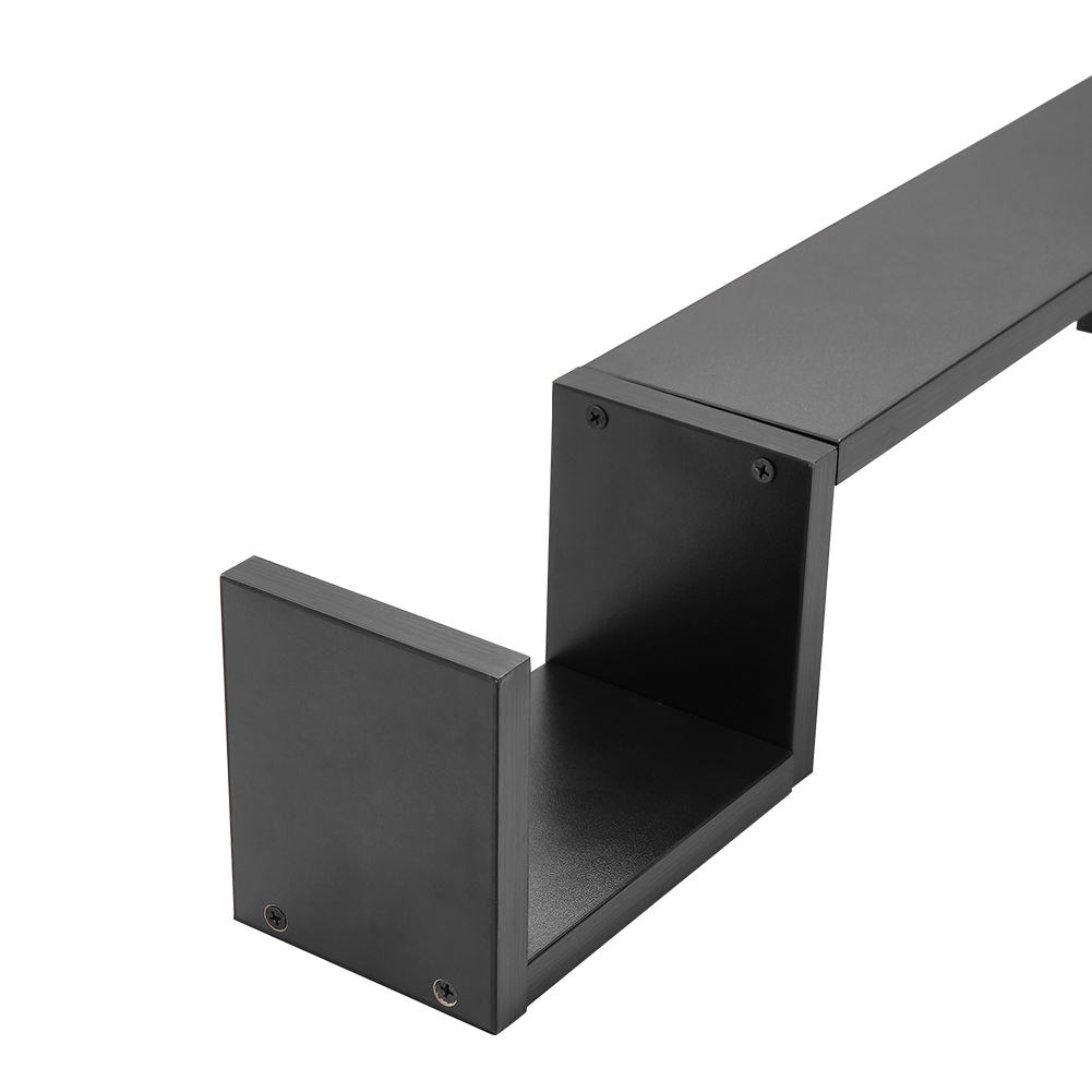 Living and Home 2Tier Black Wooden Floating Shelves Wilko