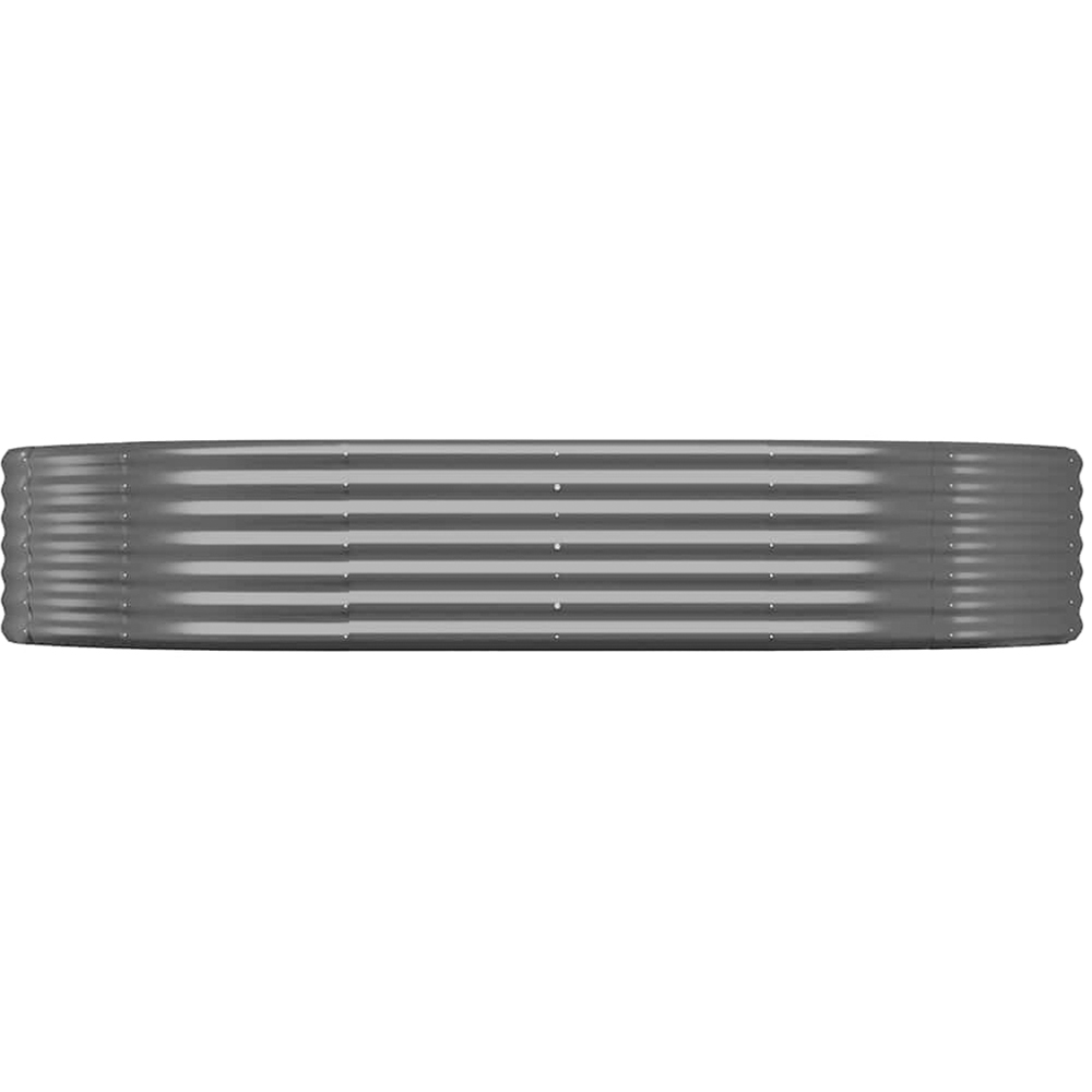 vidaXL Anthracite Galvanised Steel Raised Garden Bed 36 x 140 x 214cm Image 2