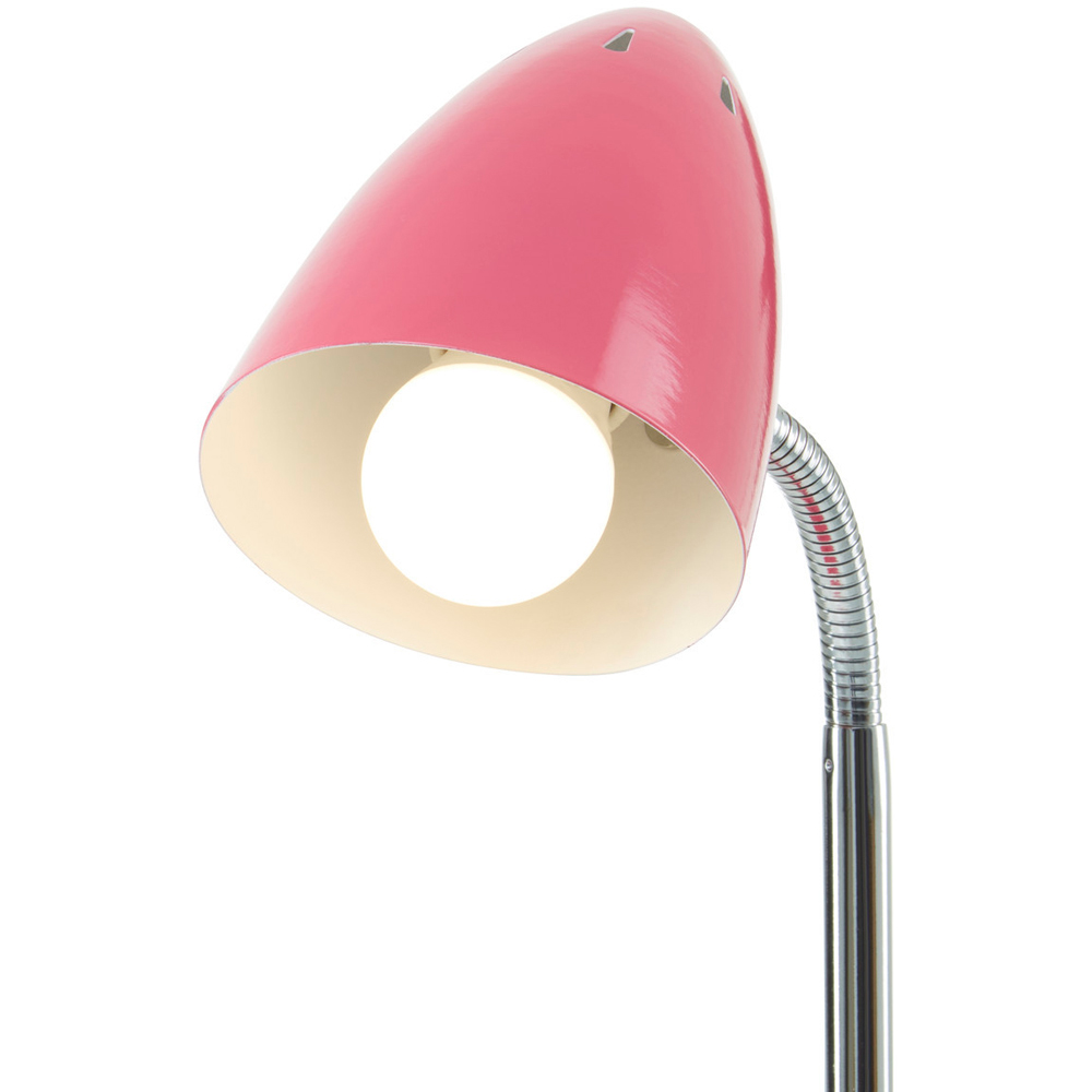 Premier Housewares Pink Gloss Desk Lamp Image 8