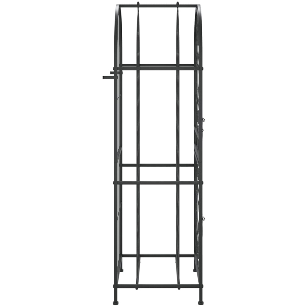 vidaXL 41 Bottle Black Lockable Freestanding Wine Rack Image 4