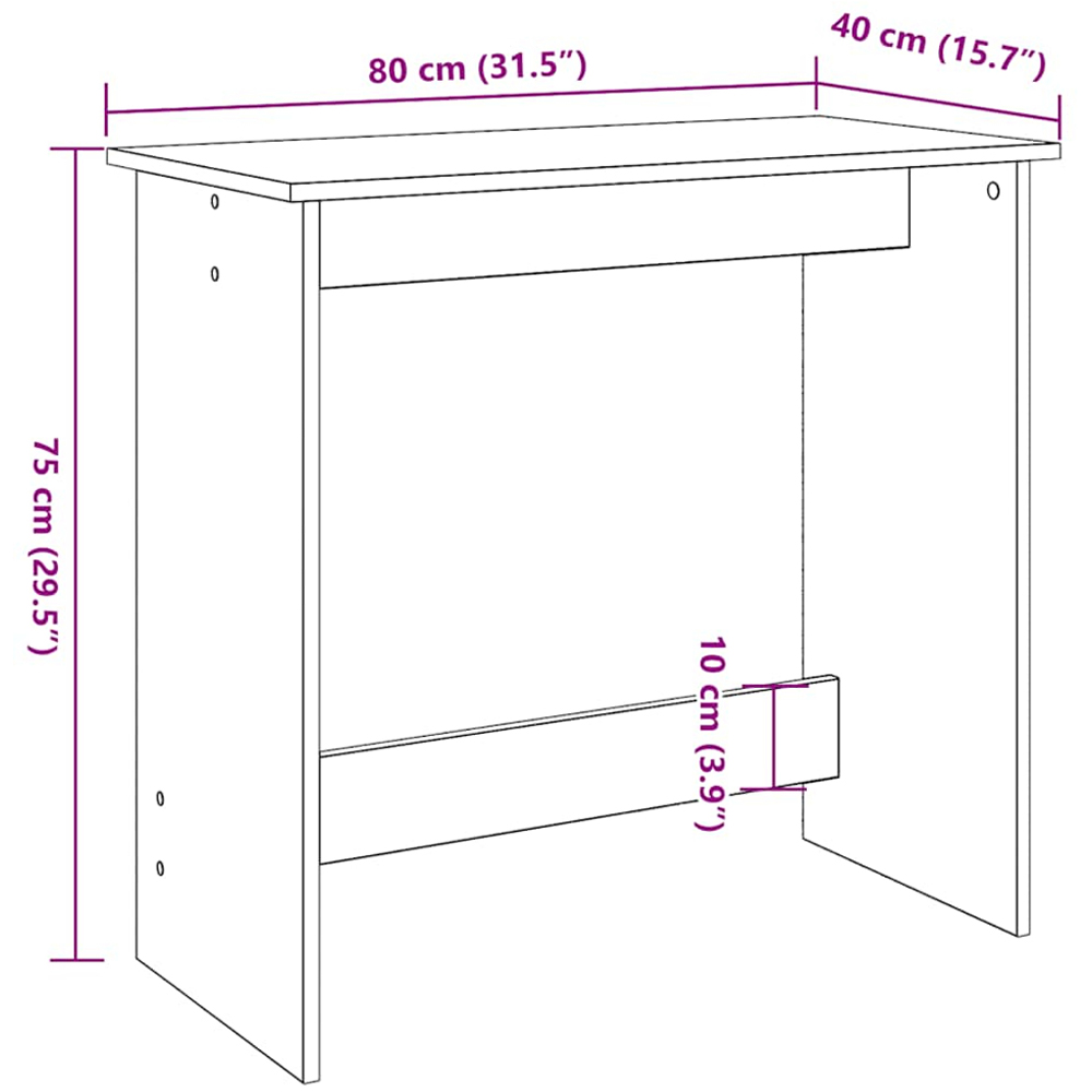 vidaXL Office Desk Artisan Oak Image 9