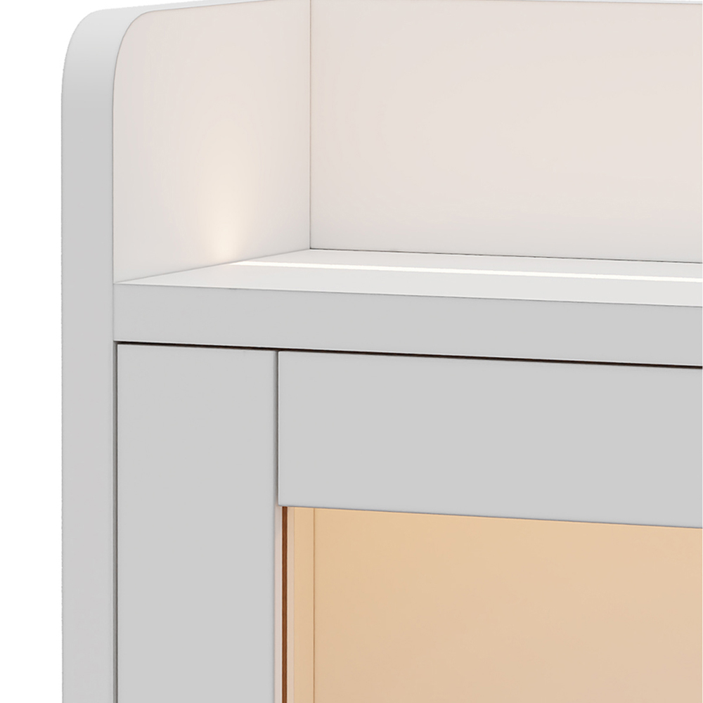 Living and Home 5 Drawer 4 Door 3 Shelf White LED Dressing Table Set Image 3