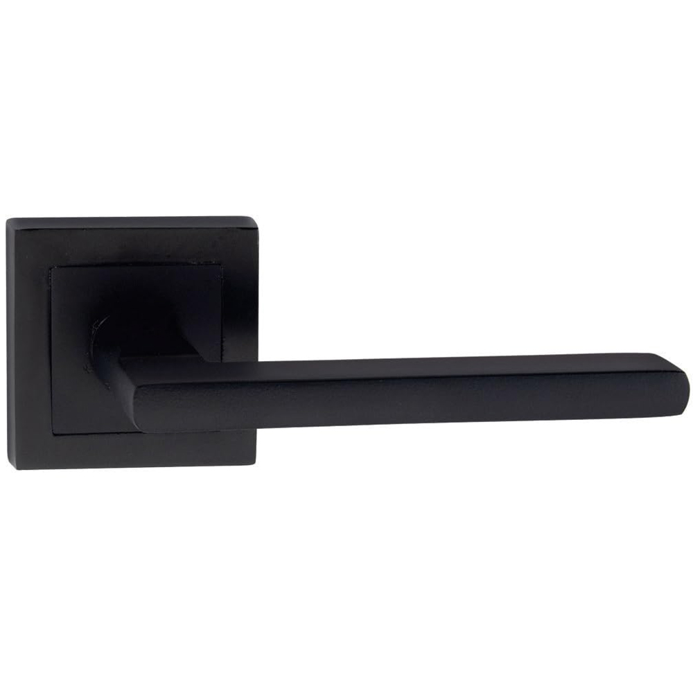 Golden Grace Matt Black Leon Straight Door Handles Set 52 x 52mm 6 Pack Image 3