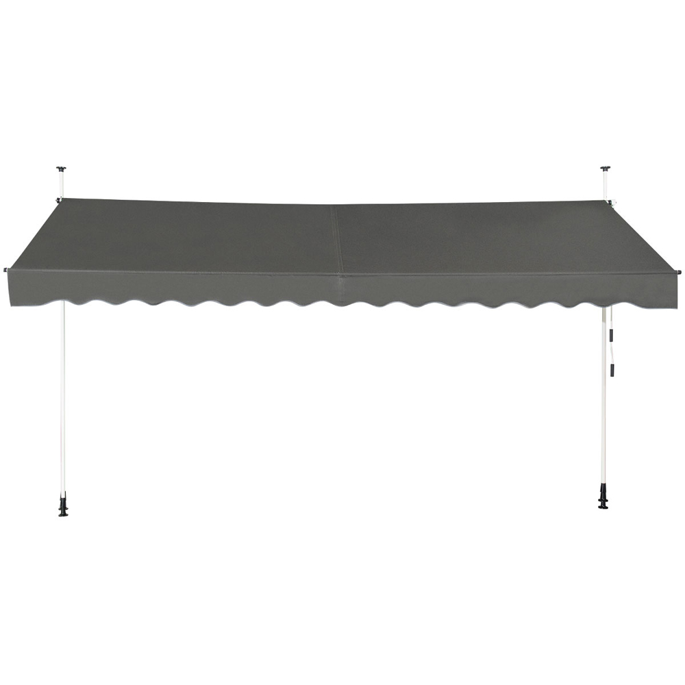 Costway Grey Telescopic Retractable Awning 4 x 1.8m Image 4