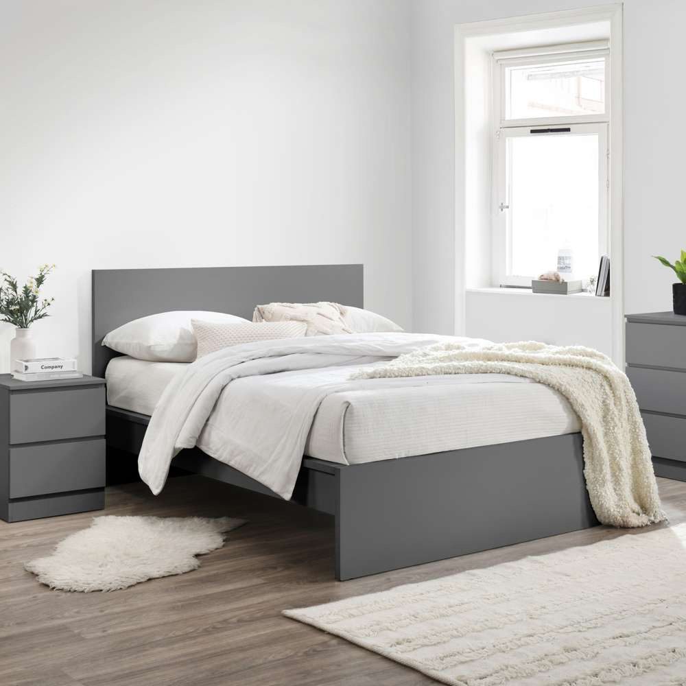 Oslo King Size Grey Bed Image 8