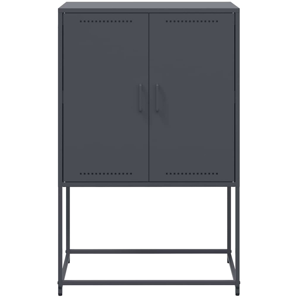 vidaXL 2 Door Anthracite Steel Highboard Image 6