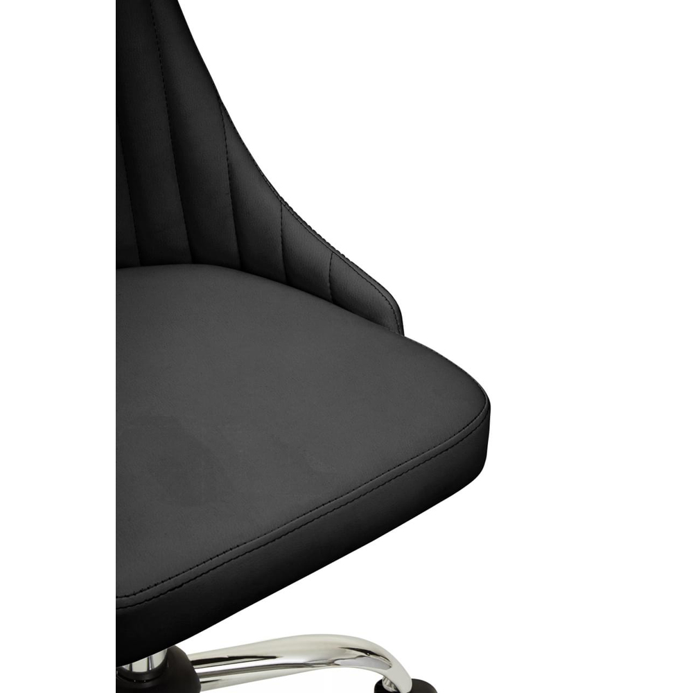 Interiors by Premier Brent Black and Chrome Swivel Home Office Chair Image 7